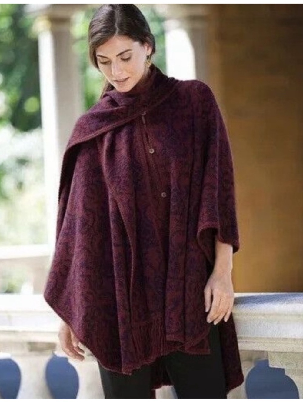 Novica - Alpaca shawl cape scarf sweater pullover cardigan
